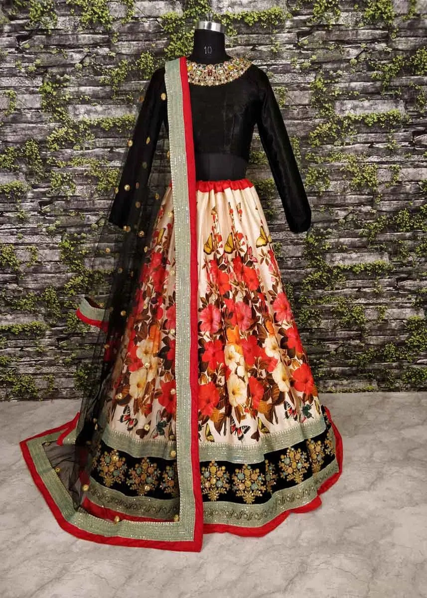 Multi color anushka sharma wedding lehenga