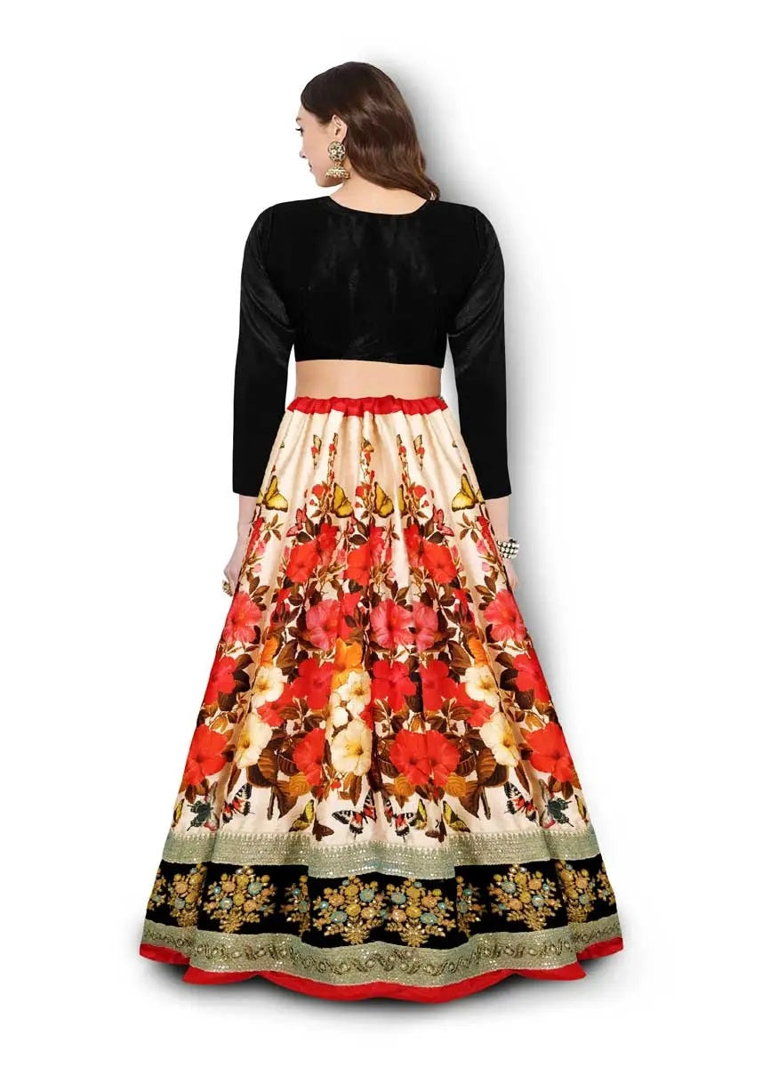 Multi color anushka sharma wedding lehenga