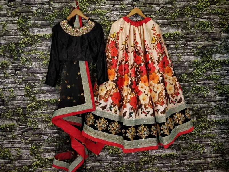 Multi color anushka sharma wedding lehenga