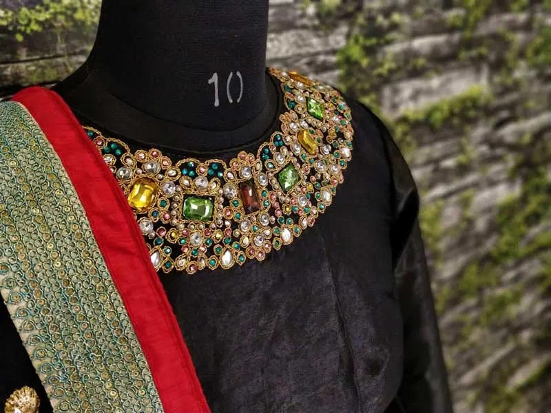 Multi color anushka sharma wedding lehenga