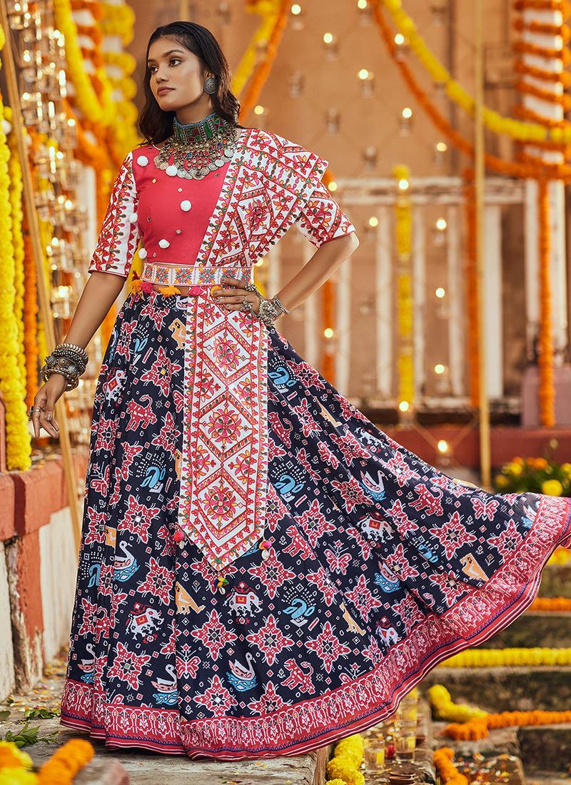 Multi-Color Digital Print Navratri Ghagra Choli