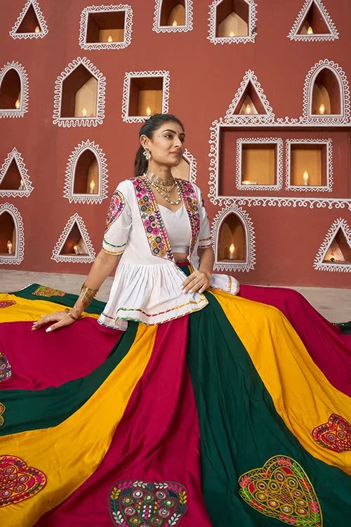 Multi Color Designer Jacket with Ghagra Choli for Navratri