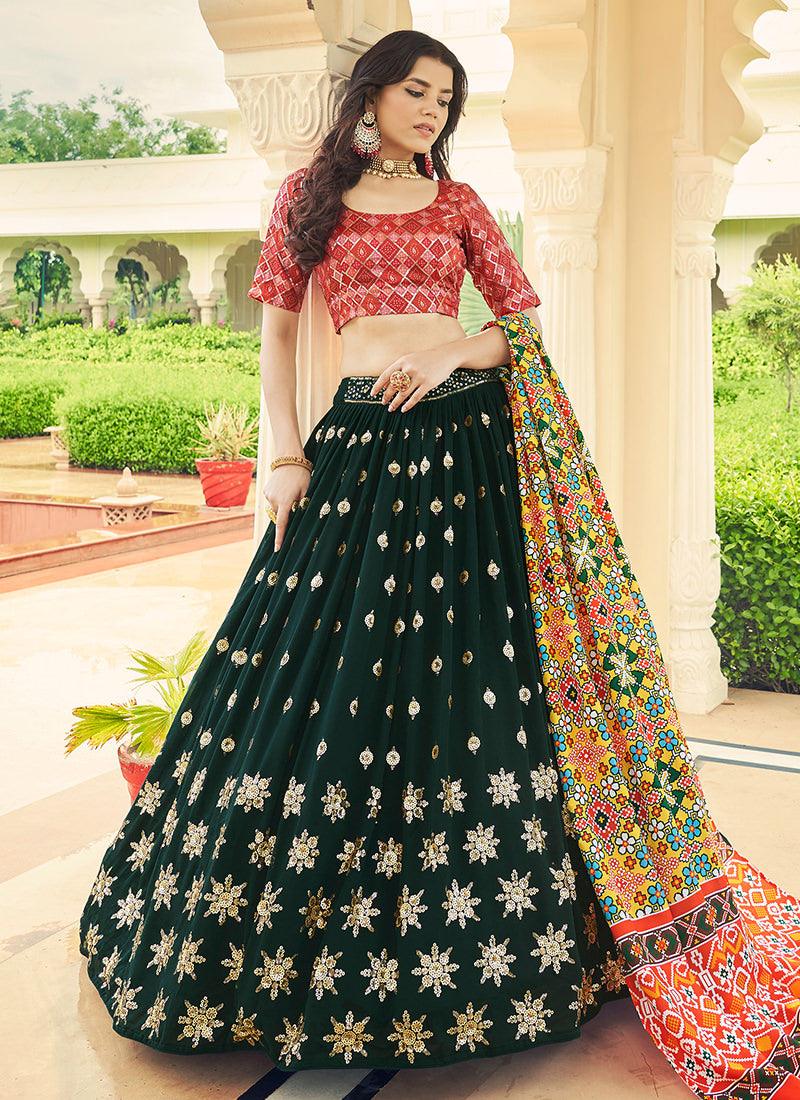 Multi-Color Flared Ghaghra Choli