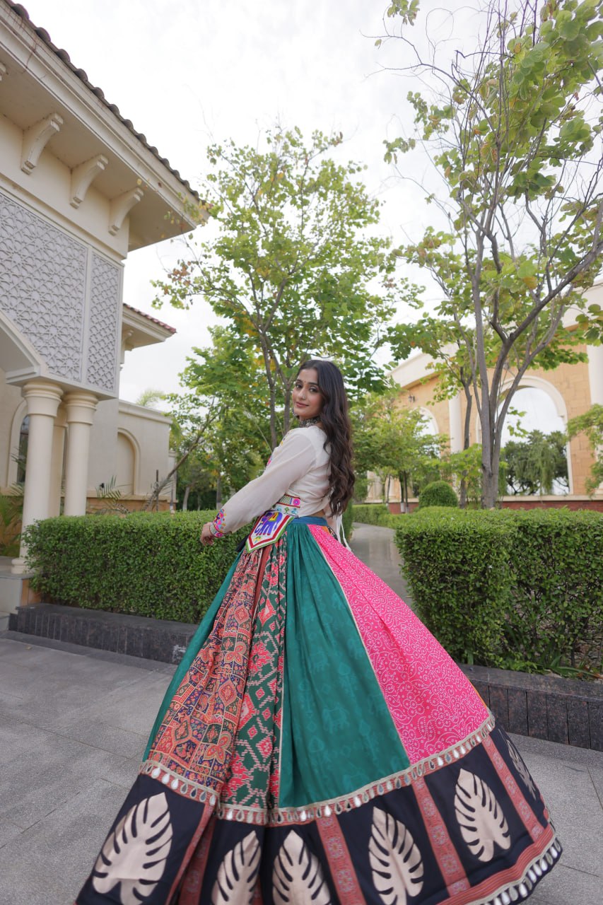 Multi Color Gamthi Cotton Lehenga Choli