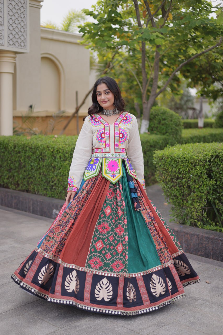 Multi Color Gamthi Cotton Lehenga Choli