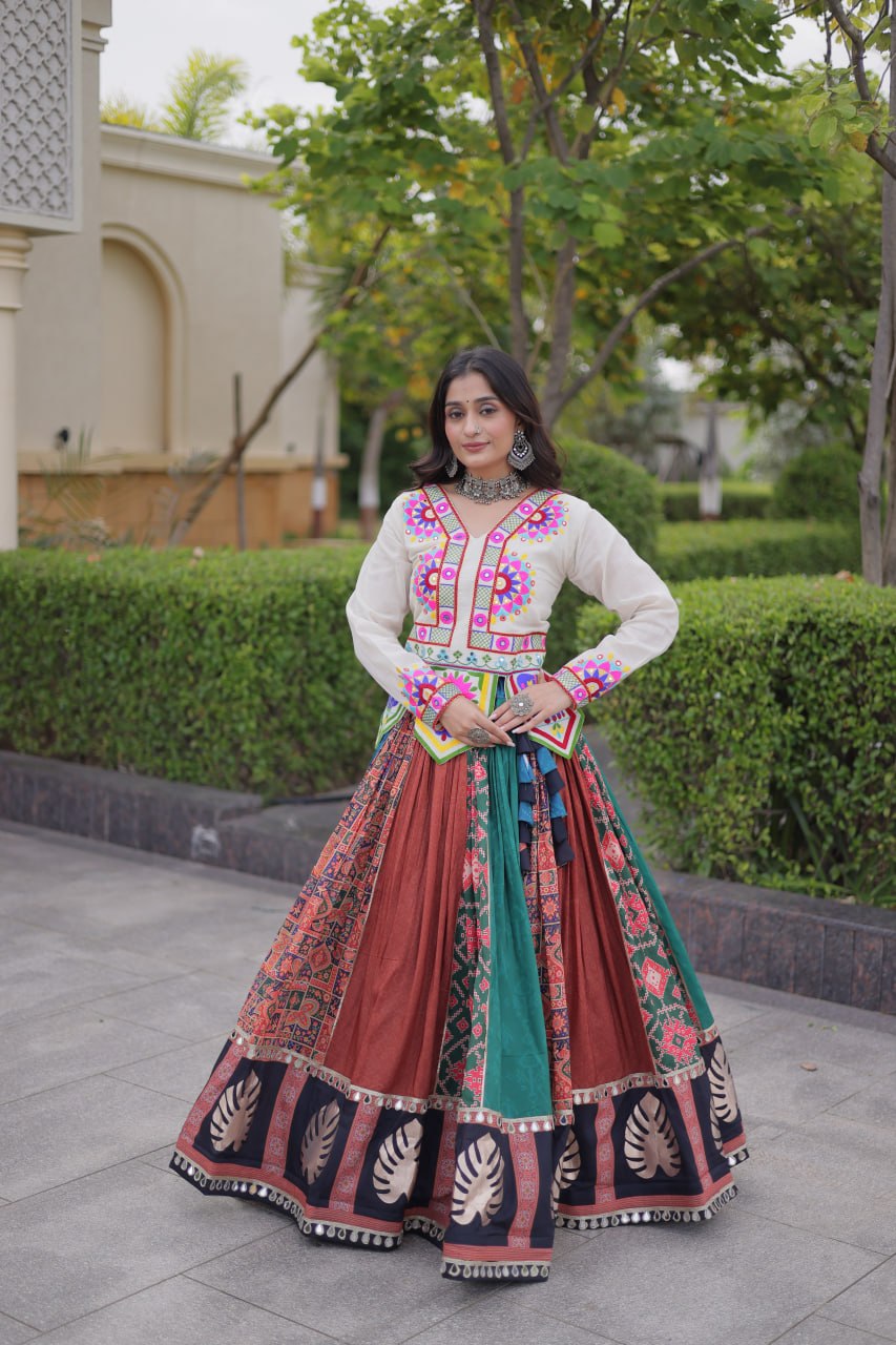 Multi Color Gamthi Cotton Lehenga Choli
