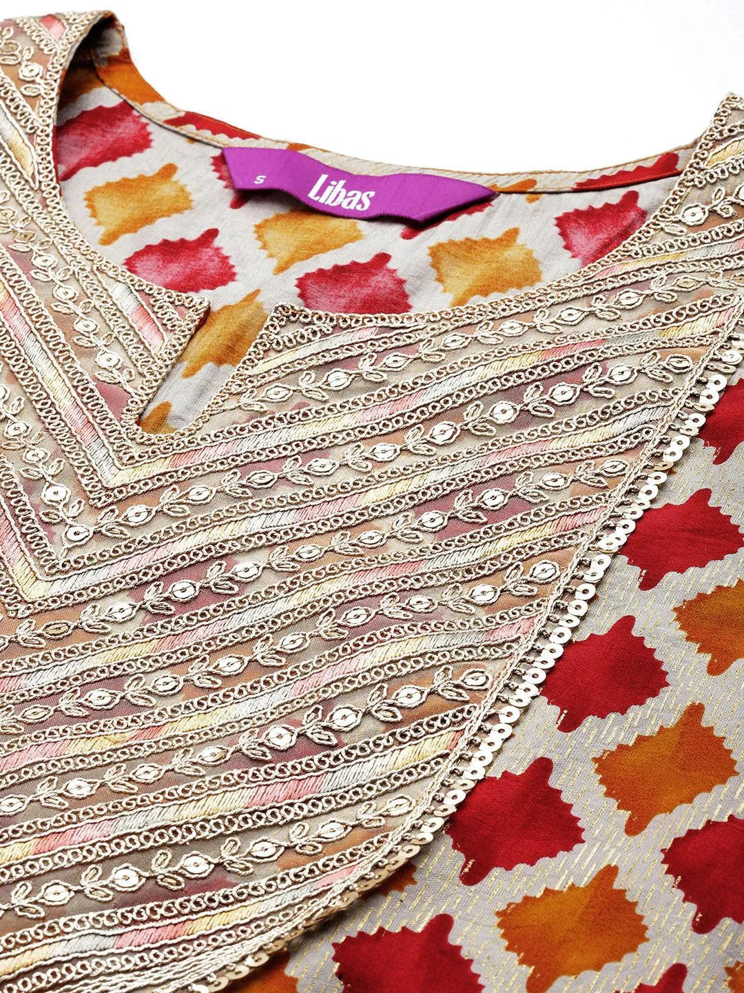 Mameraa Multicoloured Printed Straight Suit With Dupatta
