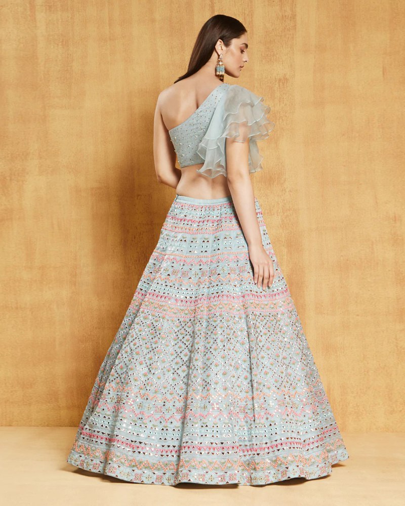 Multicolor Lehenga Choli Set with Breathtaking Flair