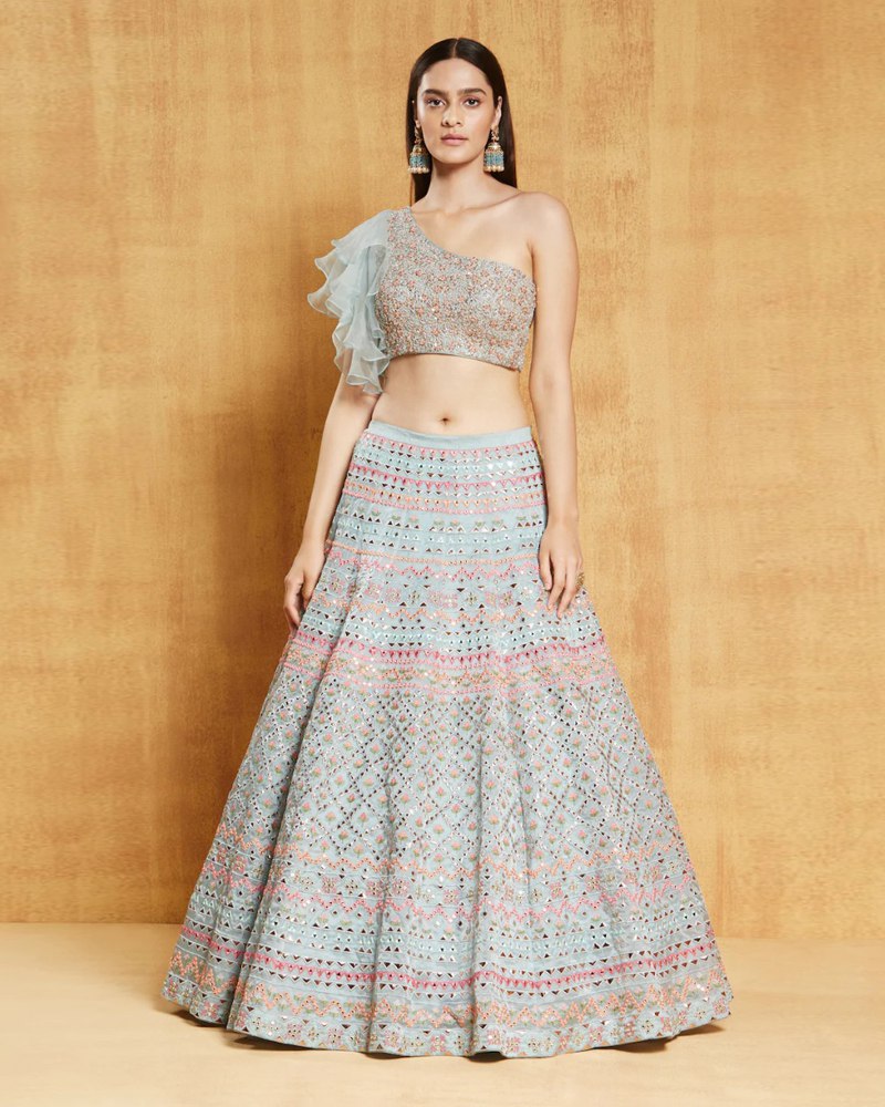 Multicolor Lehenga Choli Set with Breathtaking Flair