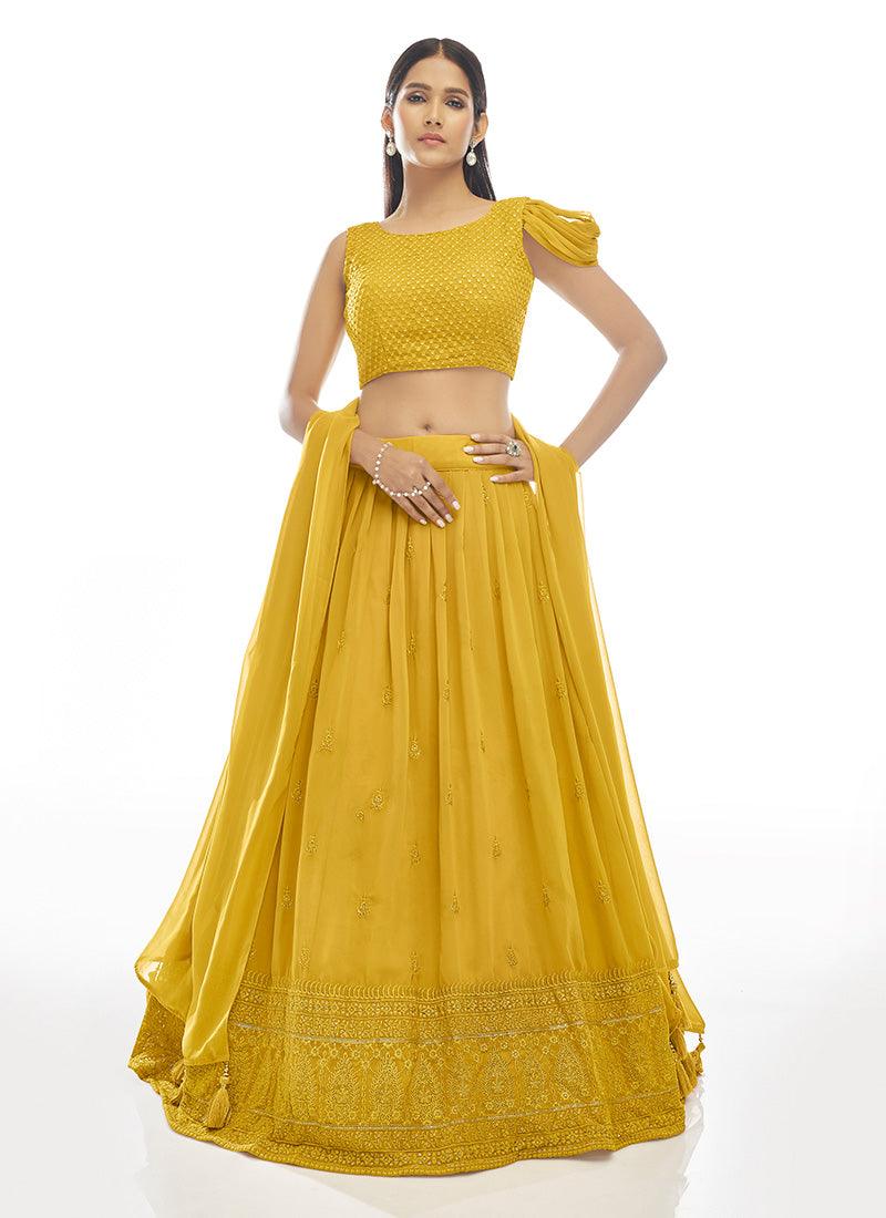 Mustard Color Lehenga Choli With Dupatta