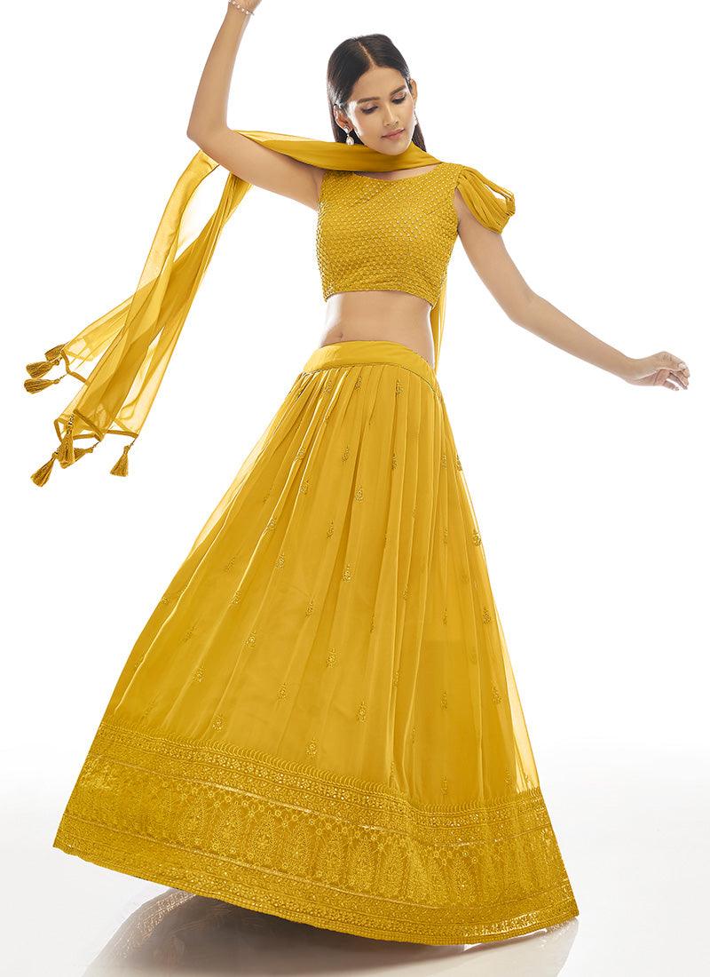 Mustard Color Lehenga Choli With Dupatta