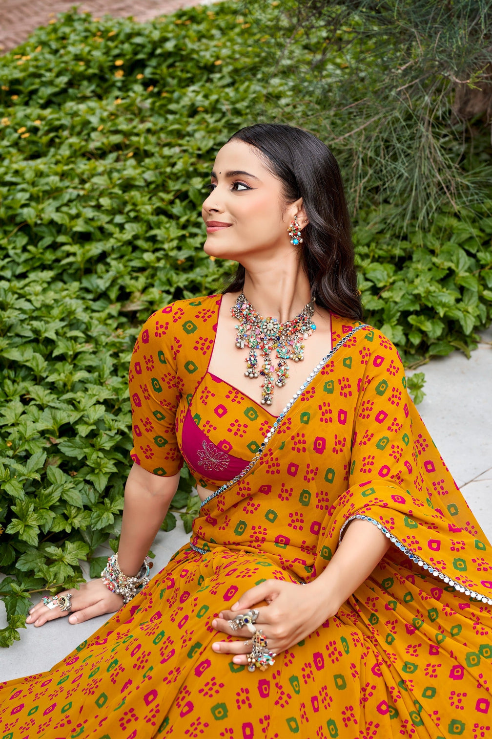 Mustard Navratri Glam Lehenga Set