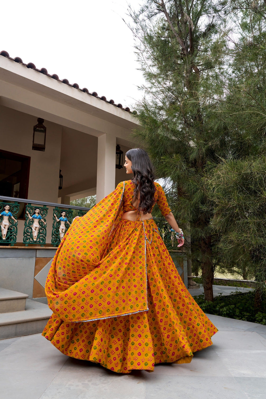 Mustard Navratri Glam Lehenga Set