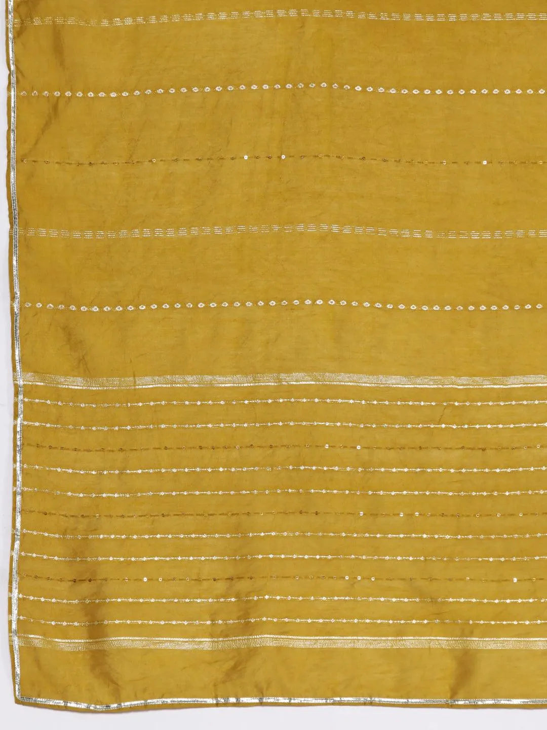 Mameraa Mustard Yoke Design Silk Blend Straight Suit With Dupatta