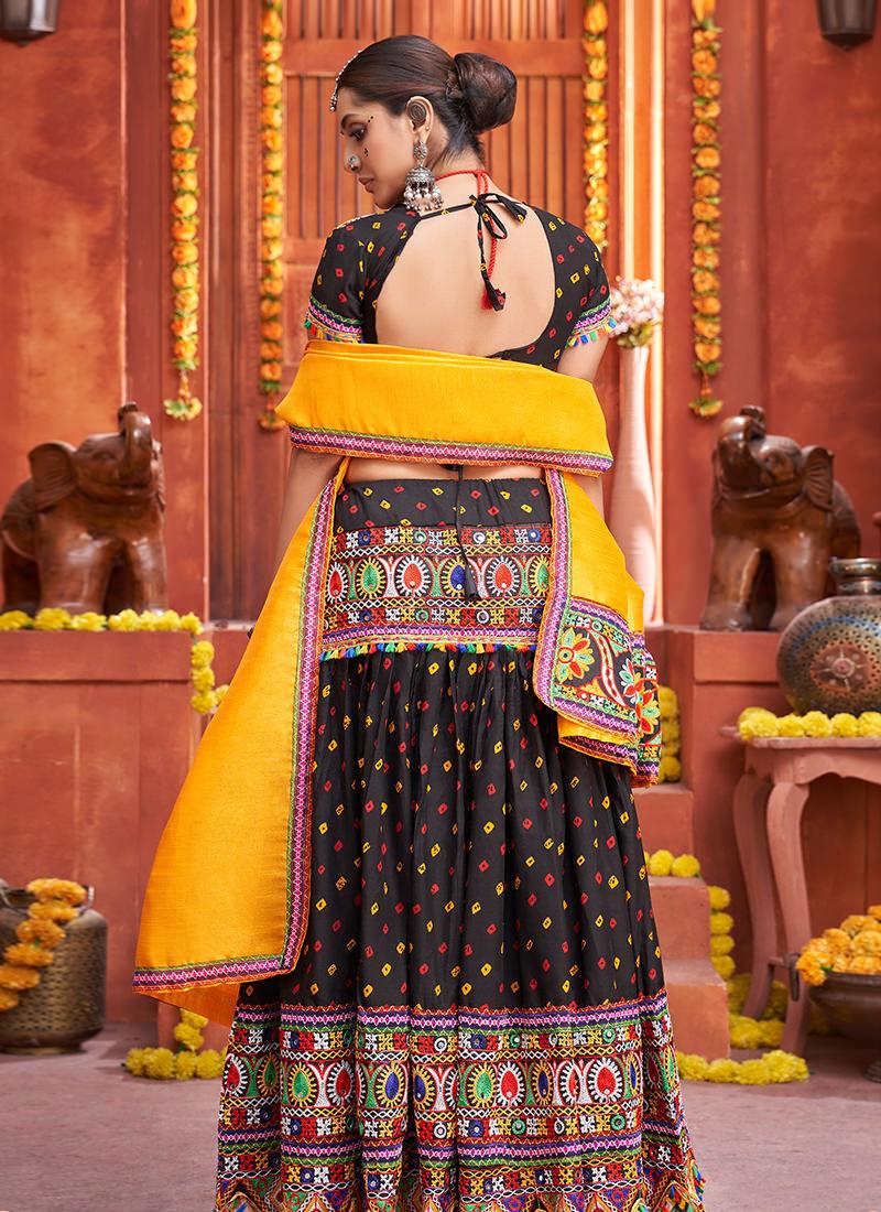 Patola Print Black Color Navrati Chaniya Choli