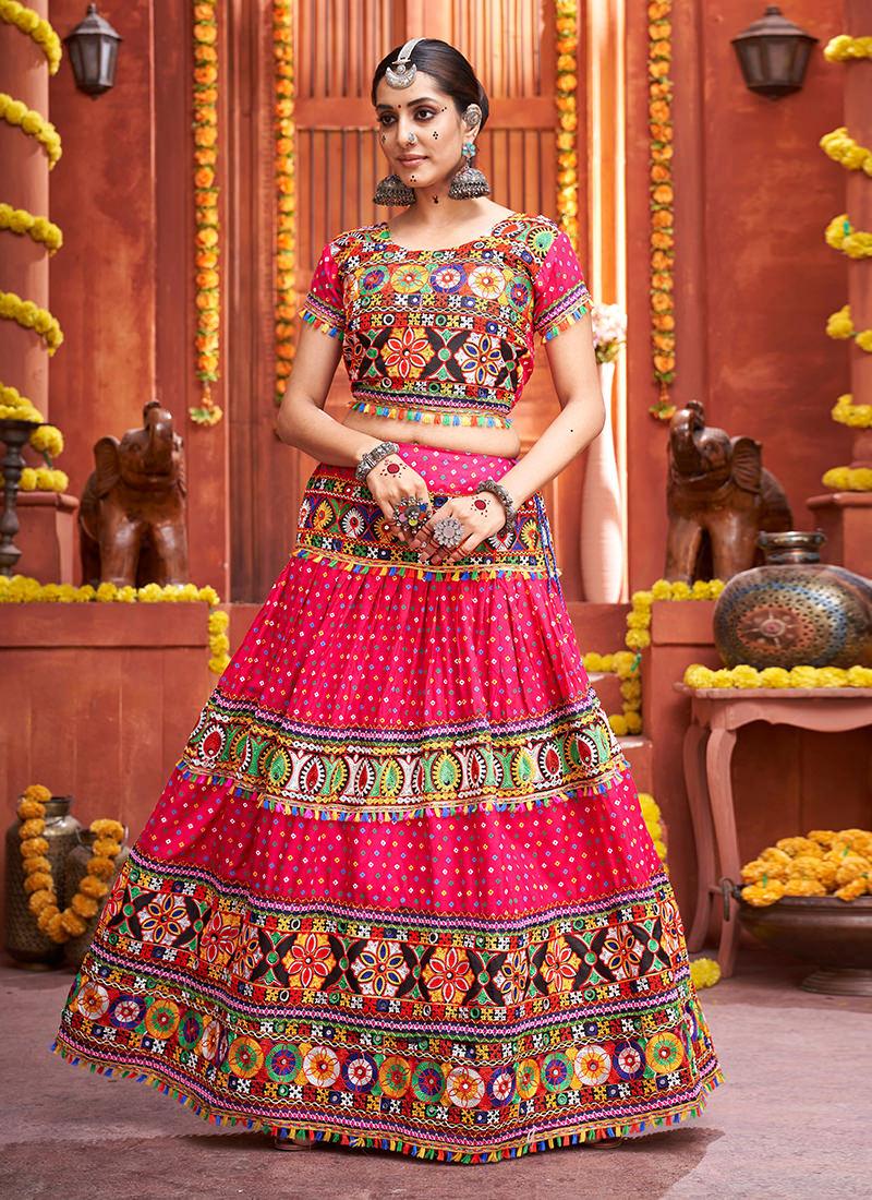 Patola Print Rani Pink Navrati Chaniya Choli