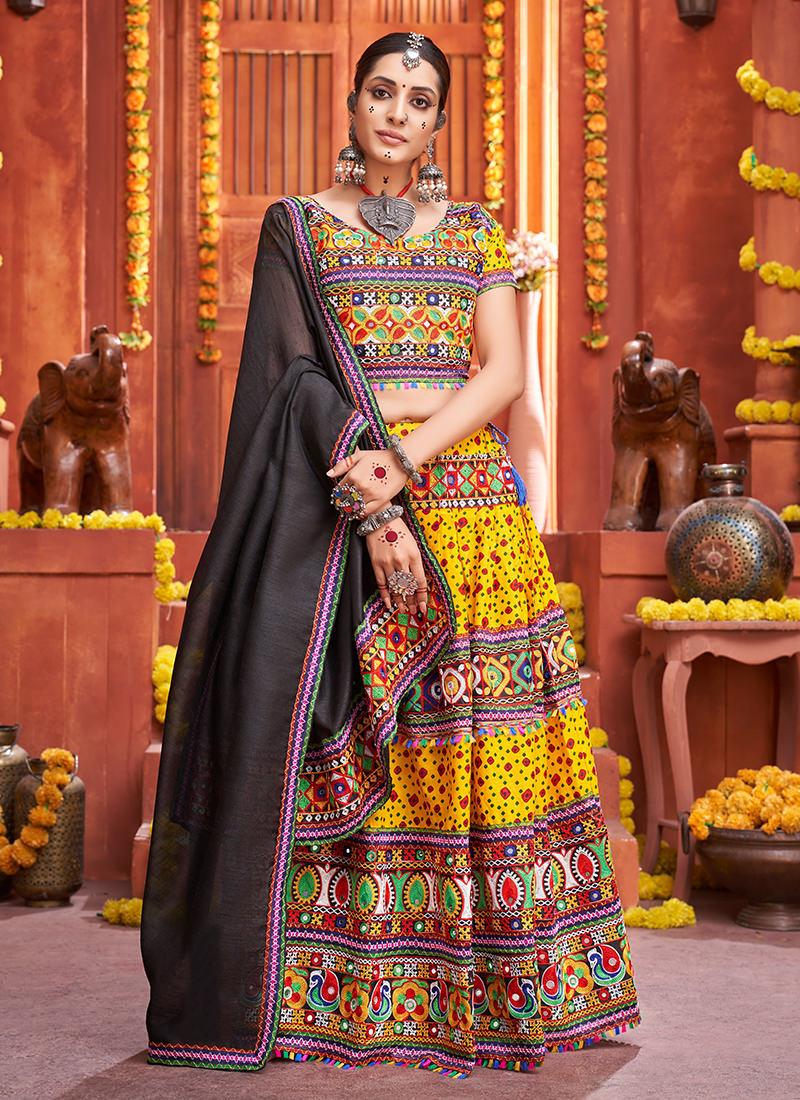 Patola Print Yellow Color Navrati Chaniya Choli