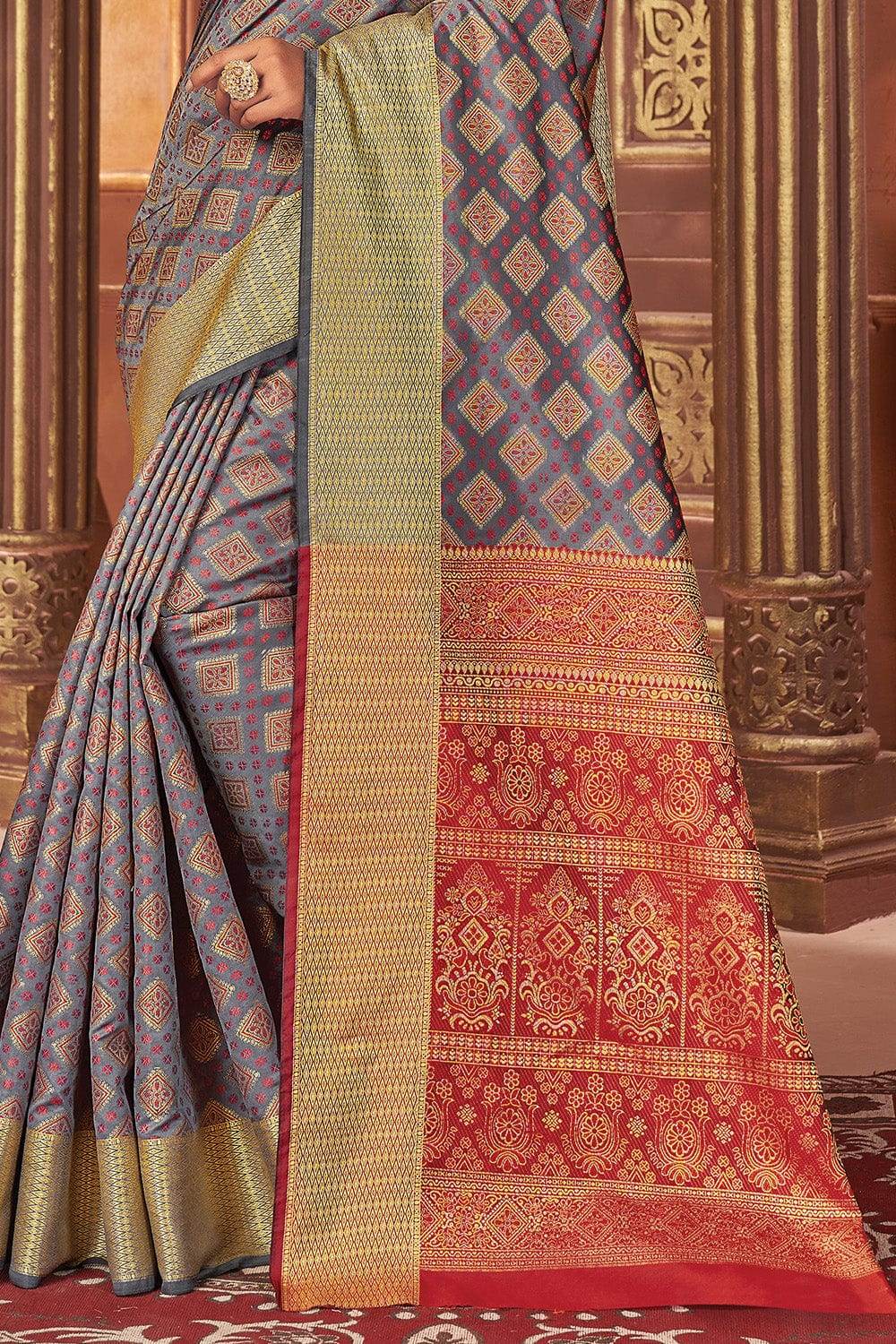 Lavender Purple Patola Saree