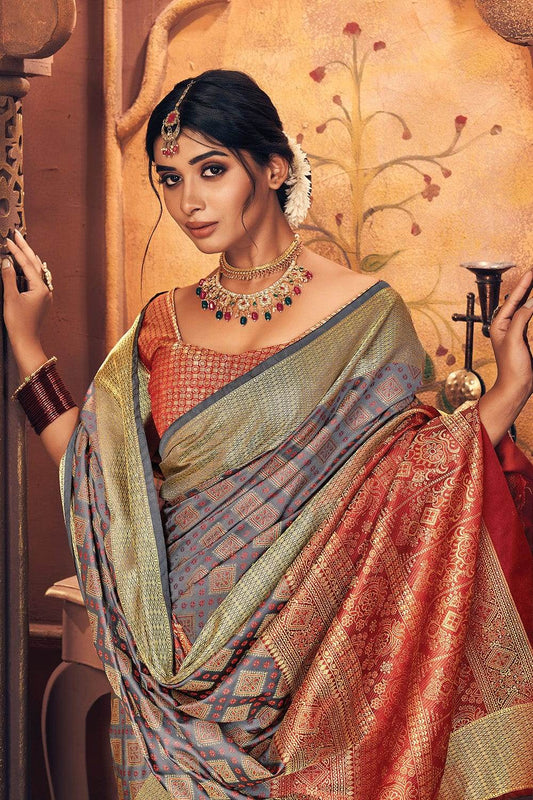 Lavender Purple Patola Saree