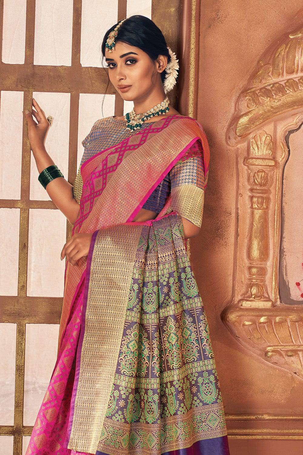 Rasberry Pink Patola Saree