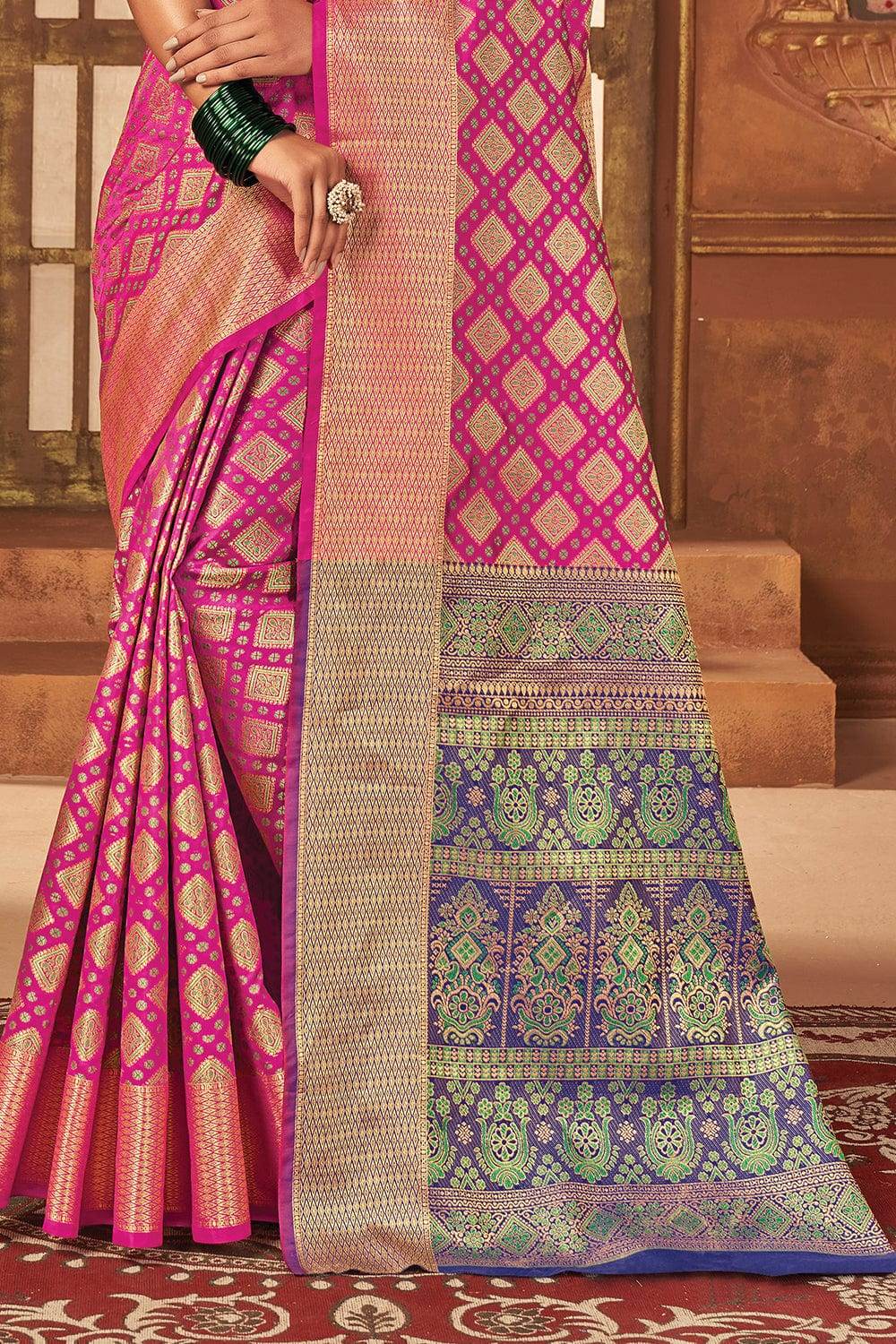 Rasberry Pink Patola Saree