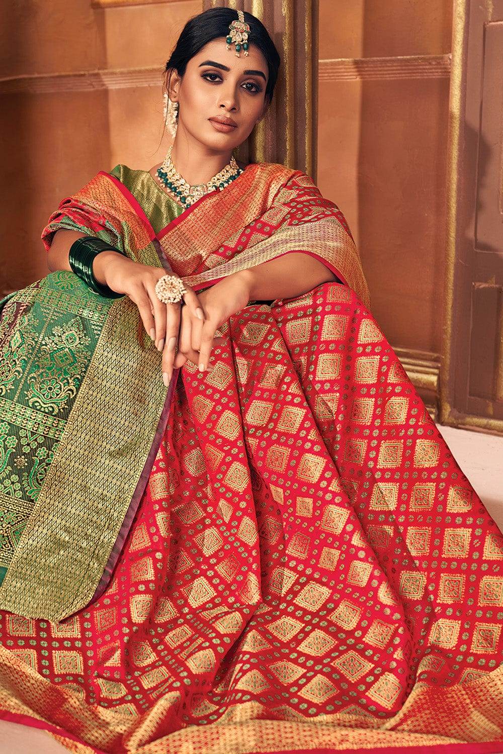 Red Patola Saree