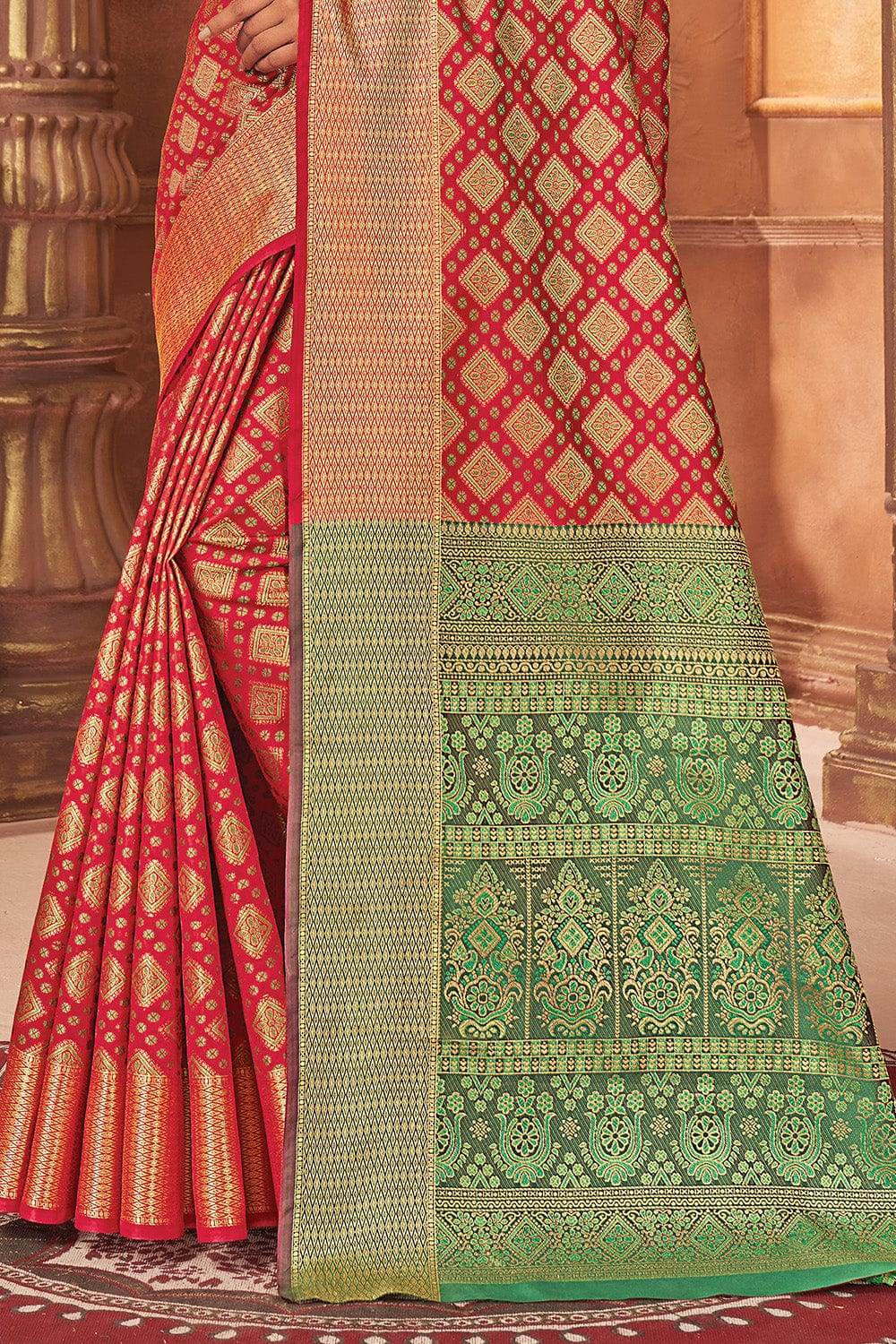 Red Patola Saree