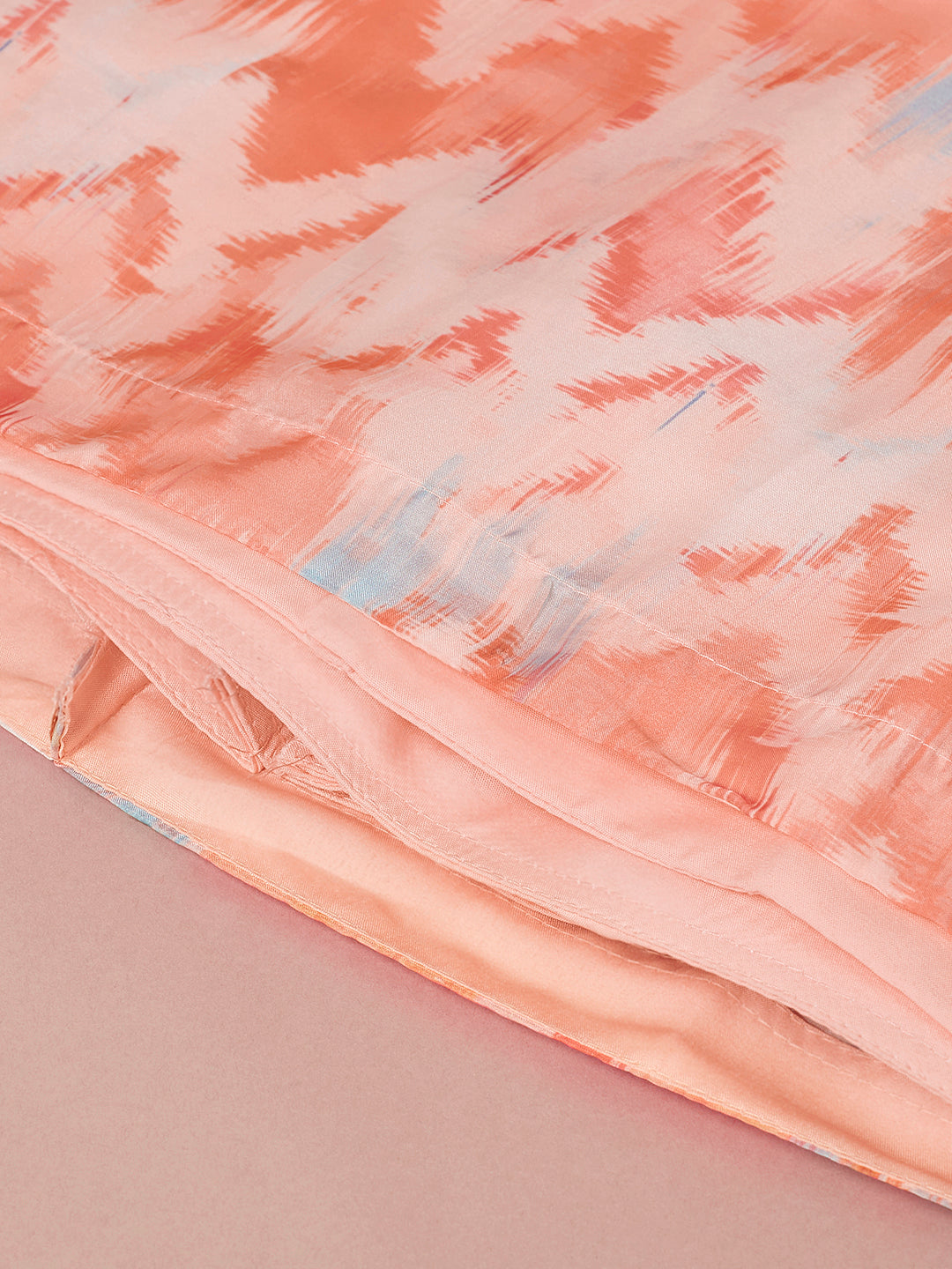 Peach Organza Floral Printed Semi-Stitched Lehenga choli & Dupatta