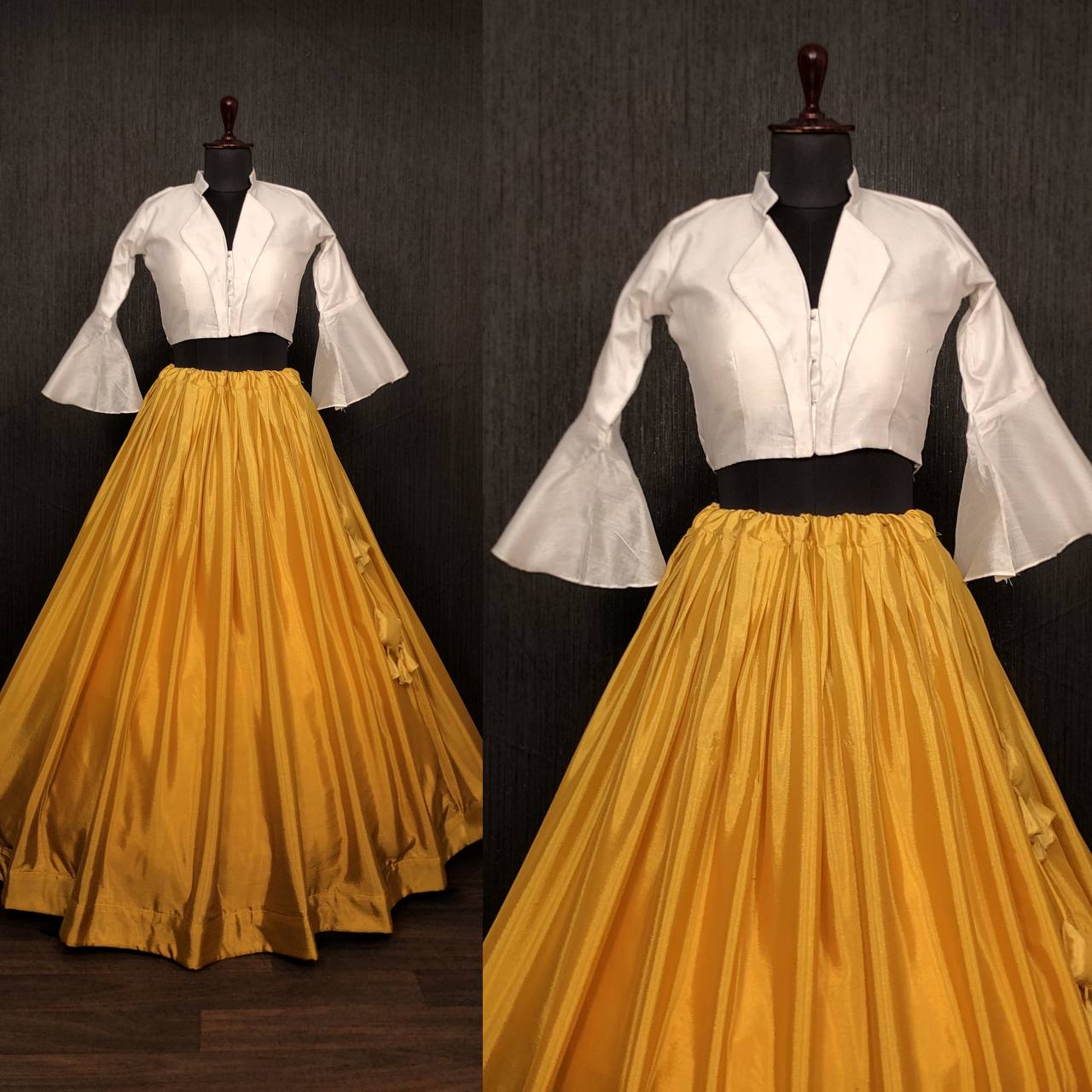 Shaded Lehenga Mustard Color With Stylish Blouse