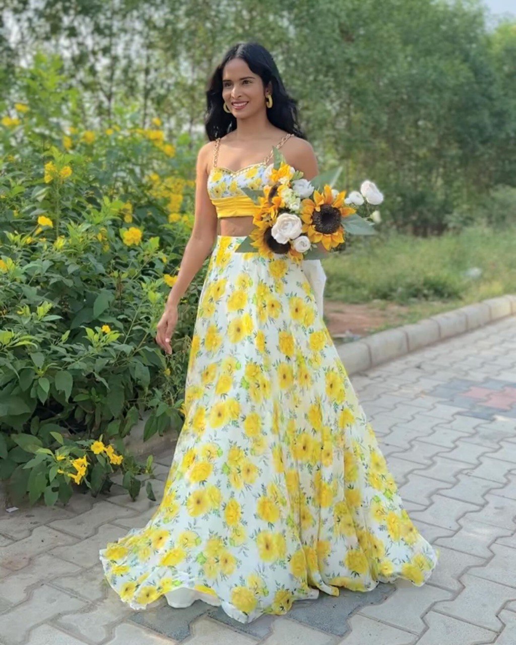Yellow Elevate Your Wardrobe with Exclusive Floral Lehenga