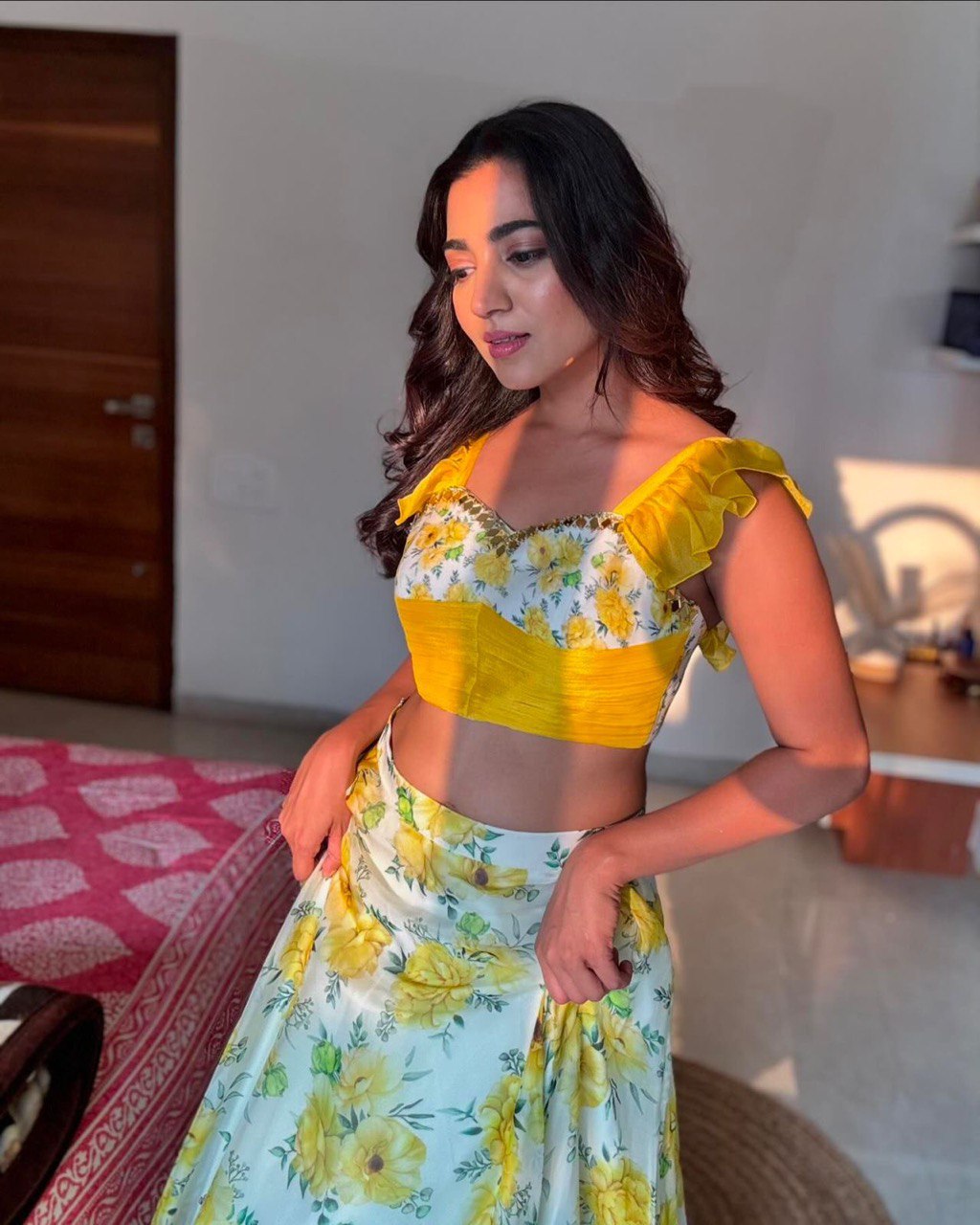 Yellow Elevate Your Wardrobe with Exclusive Floral Lehenga