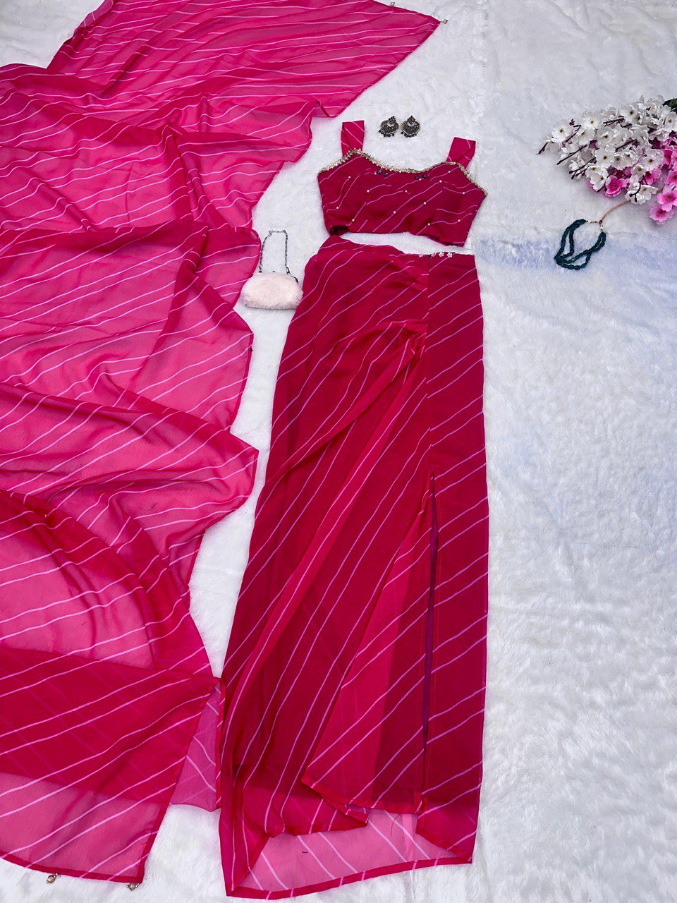 Pink Exclusive Fish Skirt Style Outfit