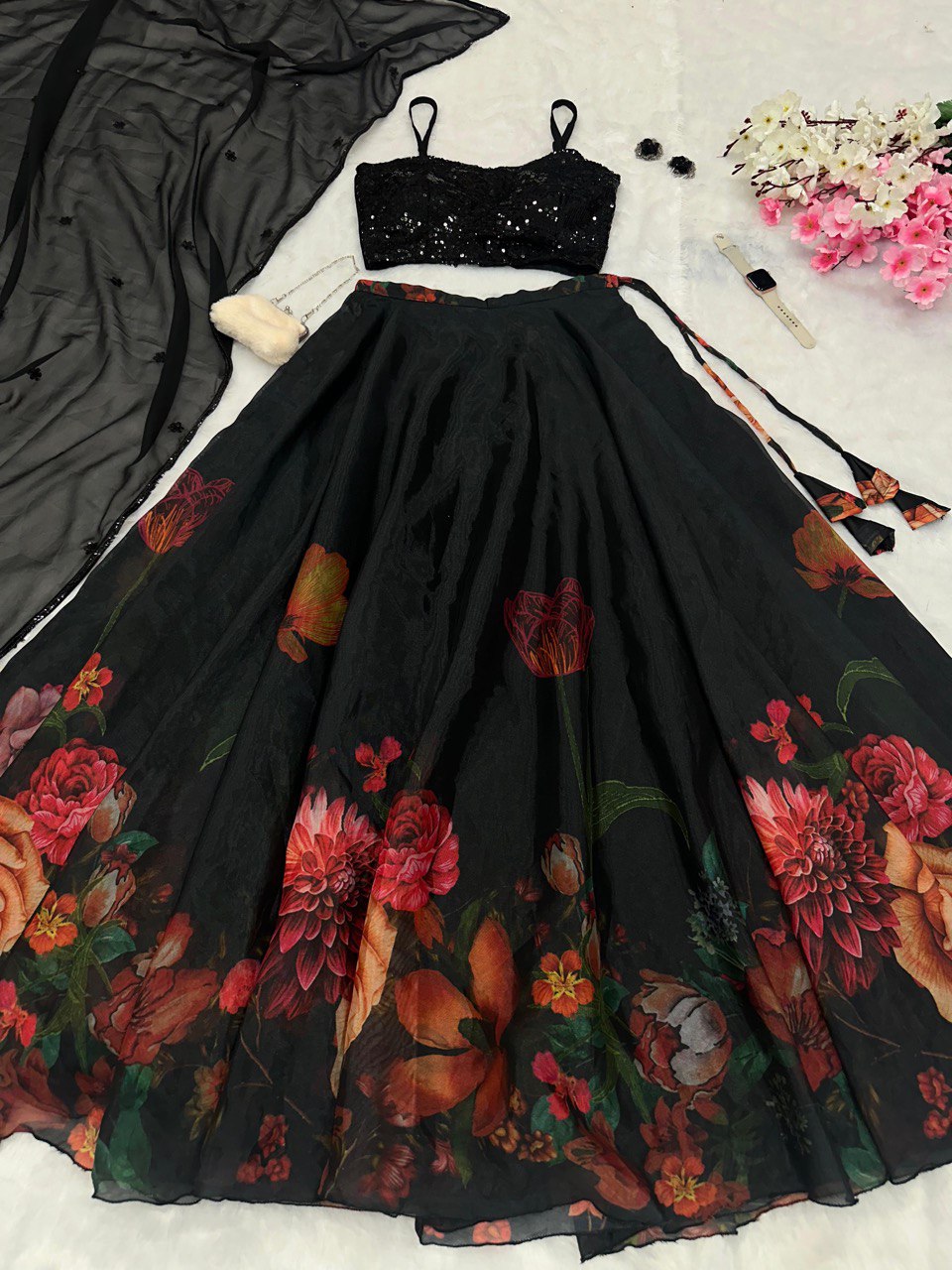 Black Experience Elegance with a Modern Twist – Exclusive Real Shoot Lehenga Design