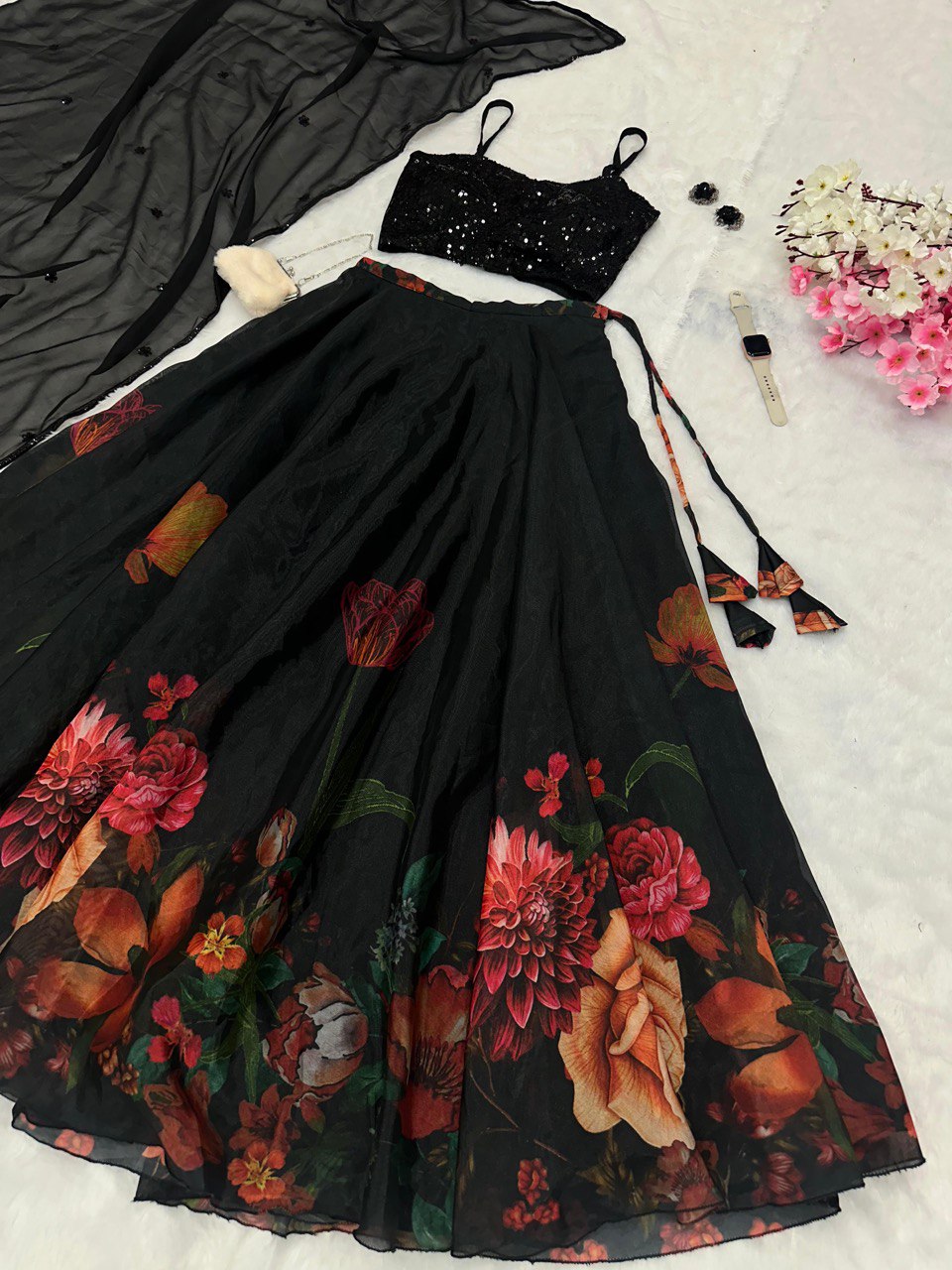 Black Experience Elegance with a Modern Twist – Exclusive Real Shoot Lehenga Design