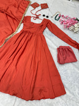 Orange Discover Modern Elegance with Our Exclusive Anarkali Design