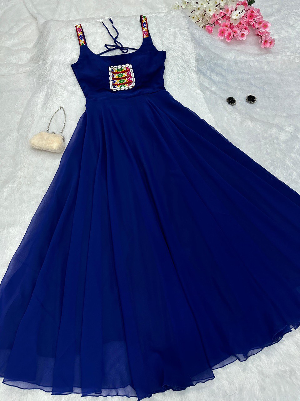 Blue Celebrate Navratri in Style with Our Exclusive Anarkali Gown