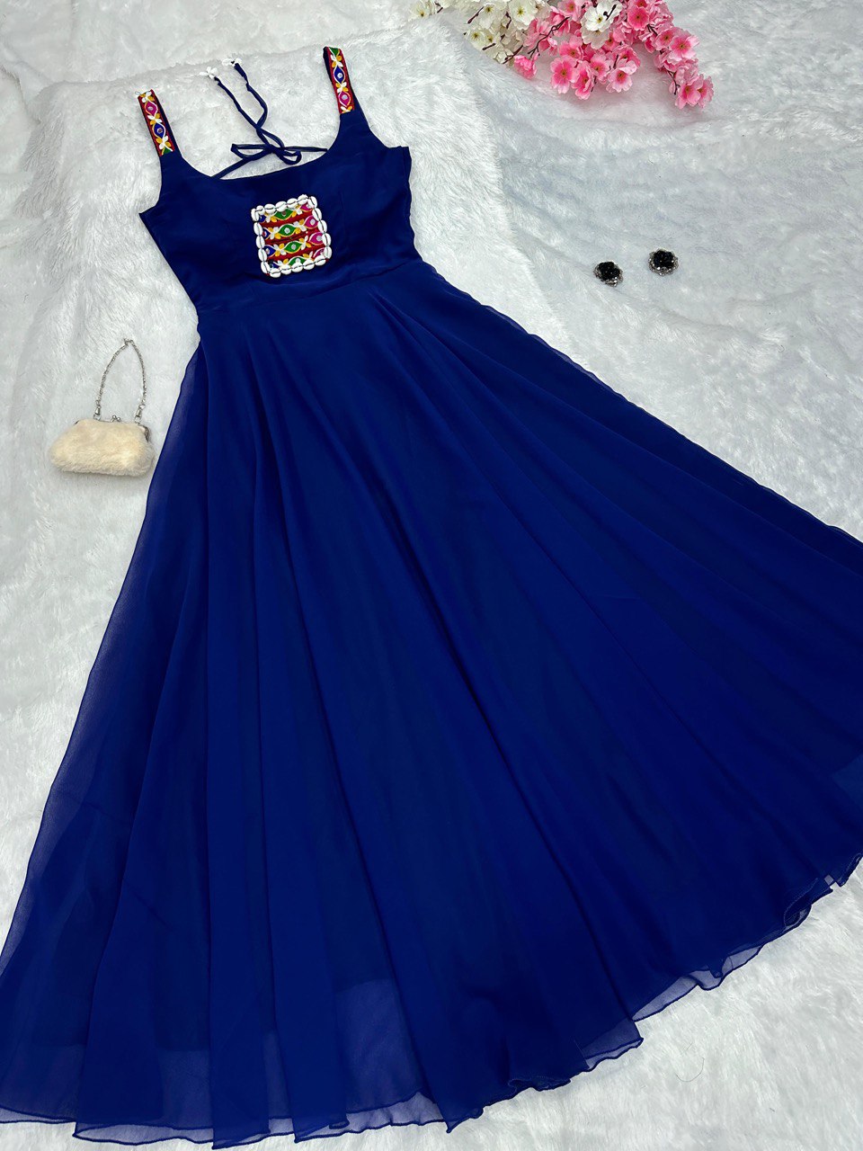 Blue Celebrate Navratri in Style with Our Exclusive Anarkali Gown