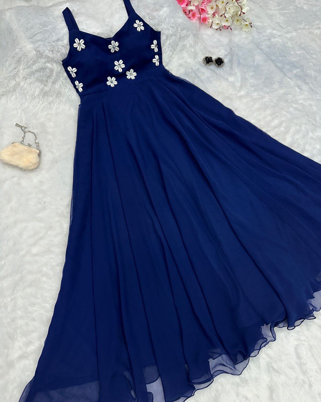 Blue Celebrate Navratri in Style with Our Exclusive Anarkali Gown