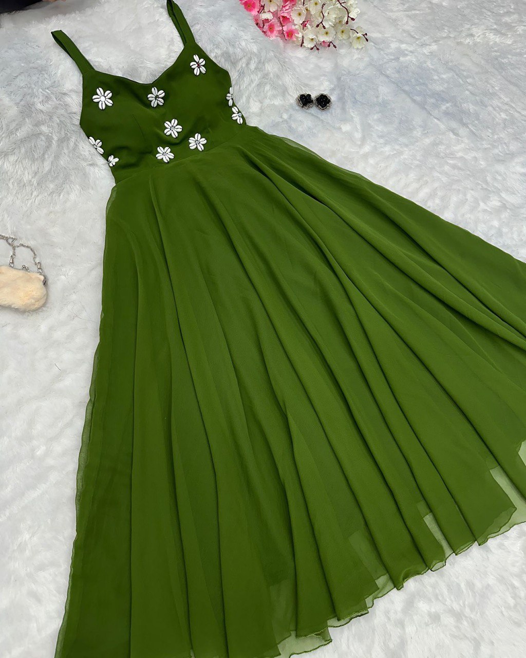 Green Celebrate Navratri in Style with Our Exclusive Anarkali Gown