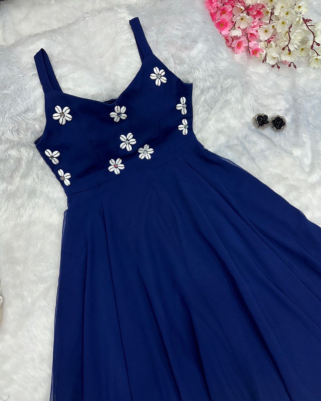Blue Celebrate Navratri in Style with Our Exclusive Anarkali Gown