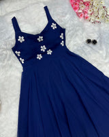 Blue Celebrate Navratri in Style with Our Exclusive Anarkali Gown