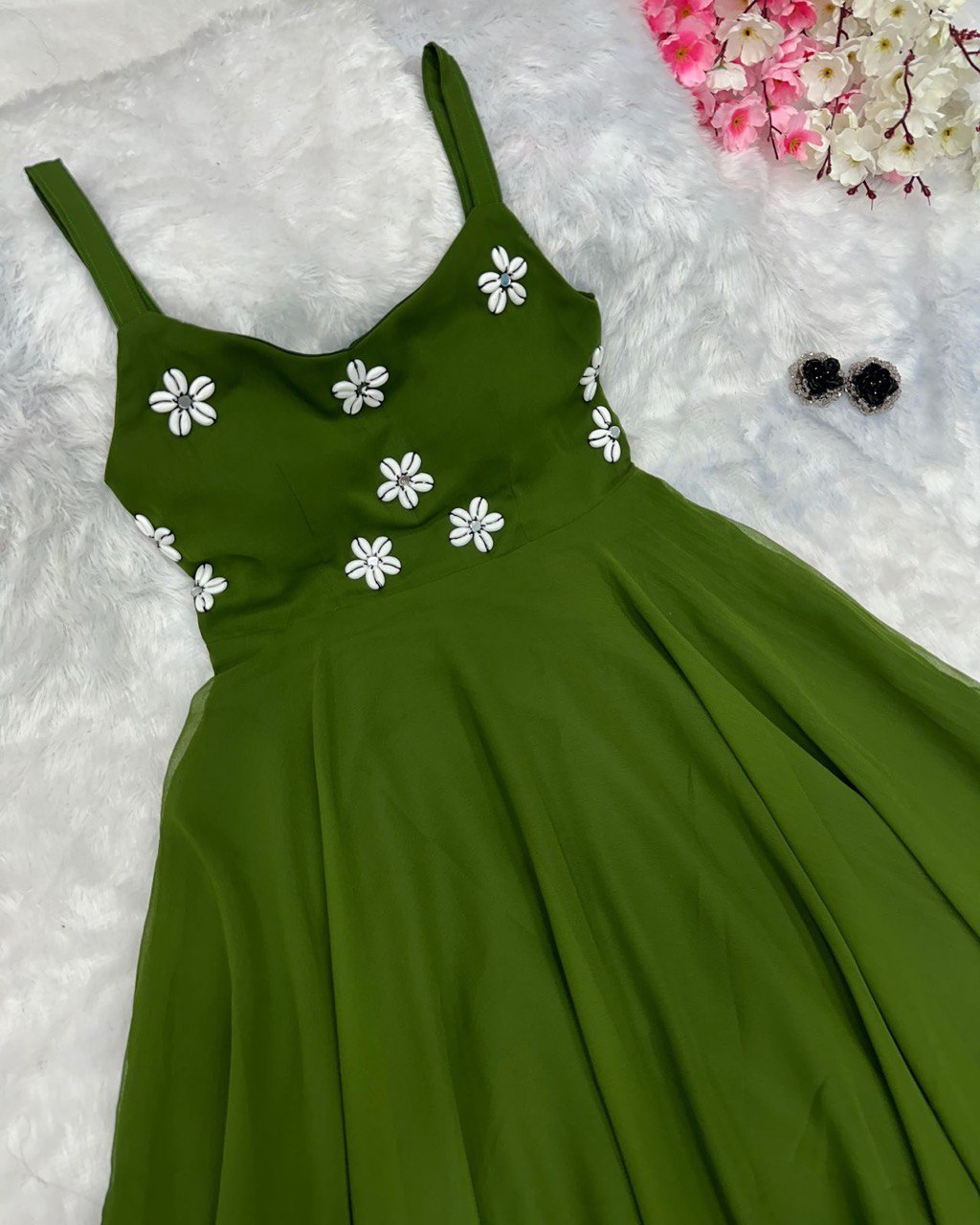 Green Celebrate Navratri in Style with Our Exclusive Anarkali Gown