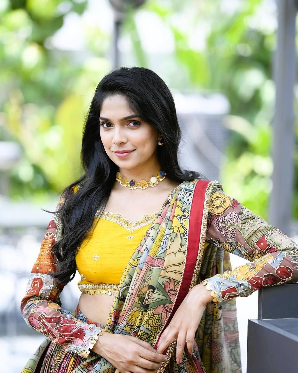 Elegant kalamkari printed lehenga choli for weddings and festive wear