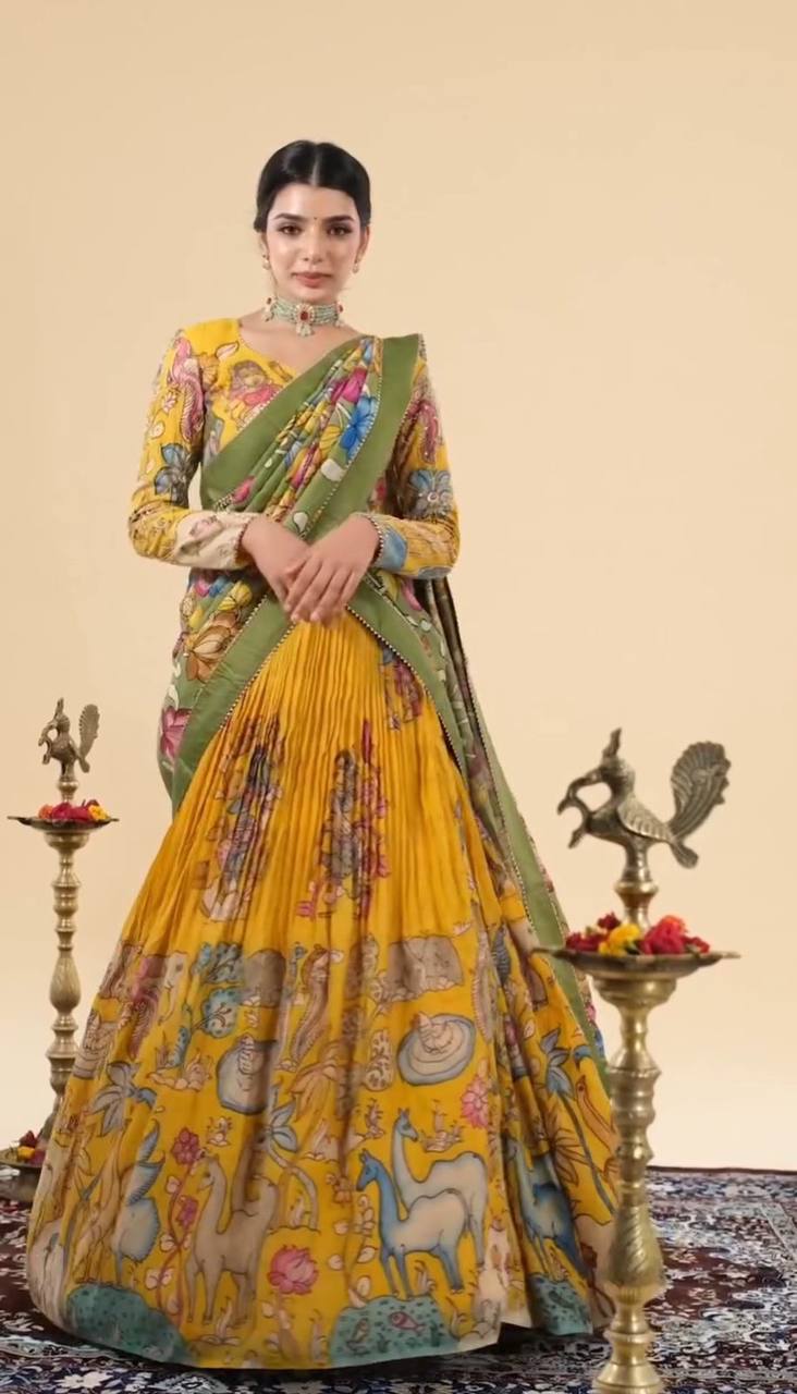 Heritage reimagined kalamkari lehengas with a modern twist mameraa