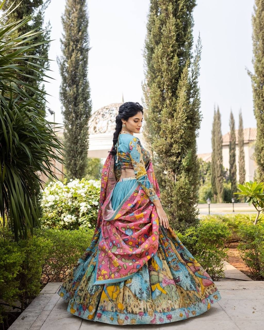 Ethereal kalamkari where art meets bridal dreams