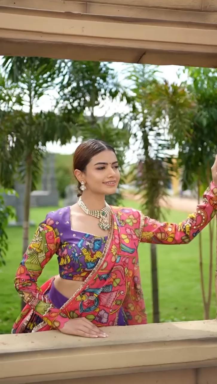 Floral fantasy kalamkari lehengas for a majestic look
