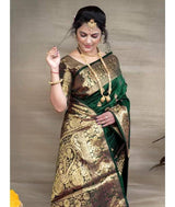 Glamgait Soft Lichi Silk Jacquard Saree