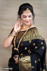 Glamgait Soft Lichi Silk Jacquard Saree