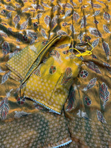 Designer Yellow Silk Saree For Women