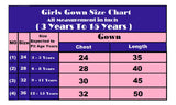 Girls Premium Yellow Printed Ethnic Gown with Pink Pleated Flair